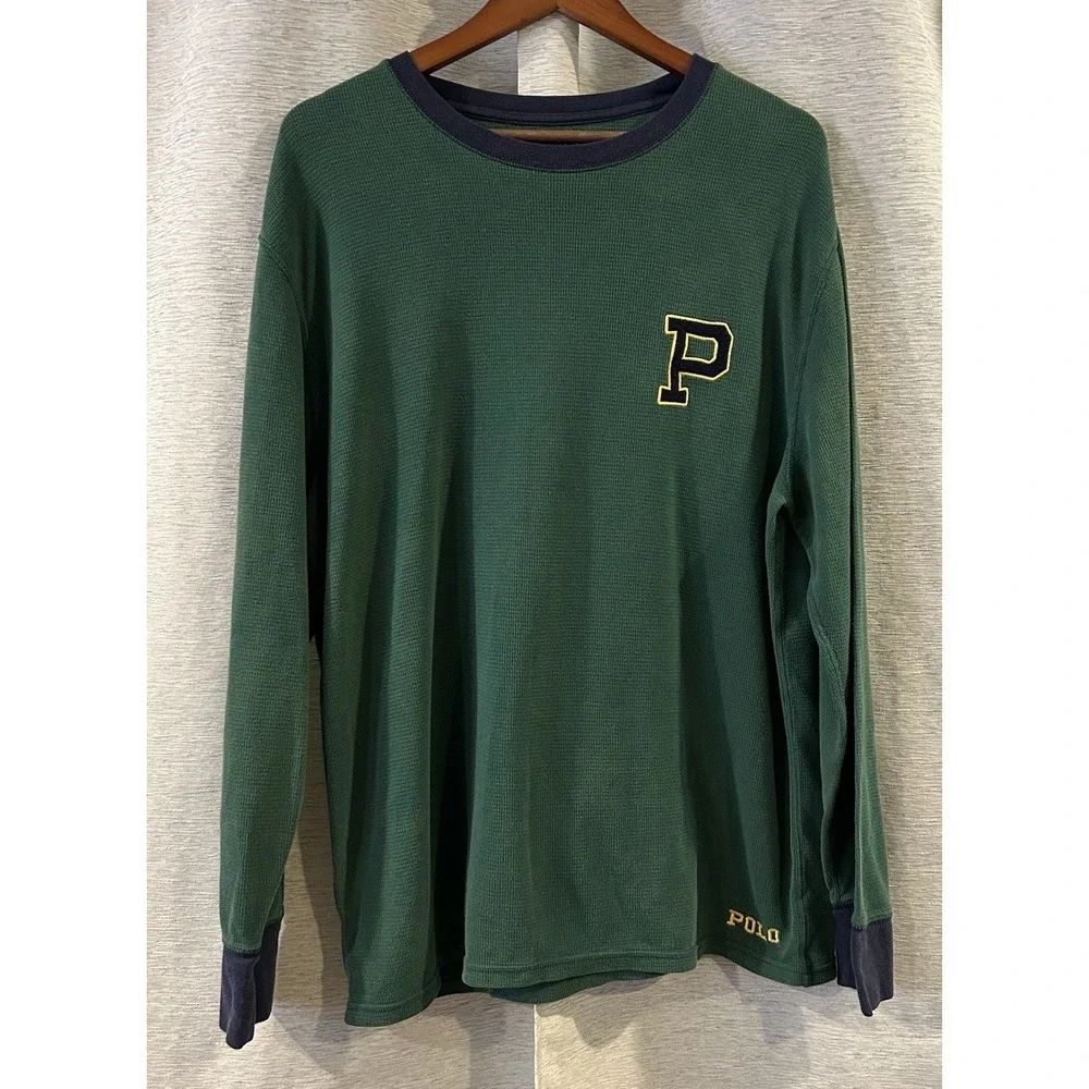 Polo Ralph Lauren Men's Thermal Knit‎ Sleepshirt Green Size XXL